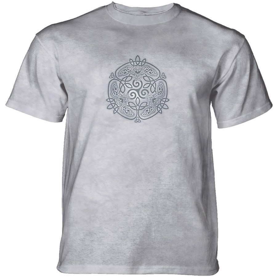 Celtic Owl T-shirt, Grå, Child Large