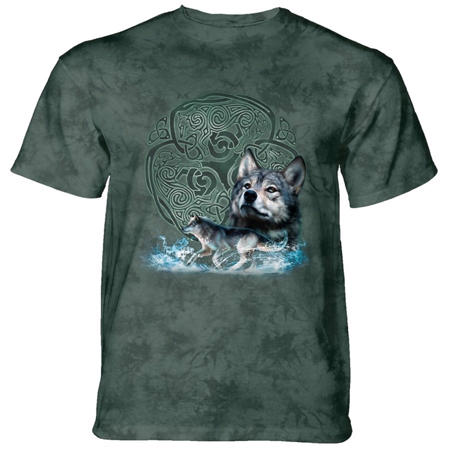 Celtic Wolf Refresh T-shirt, Grøn, Adult XL