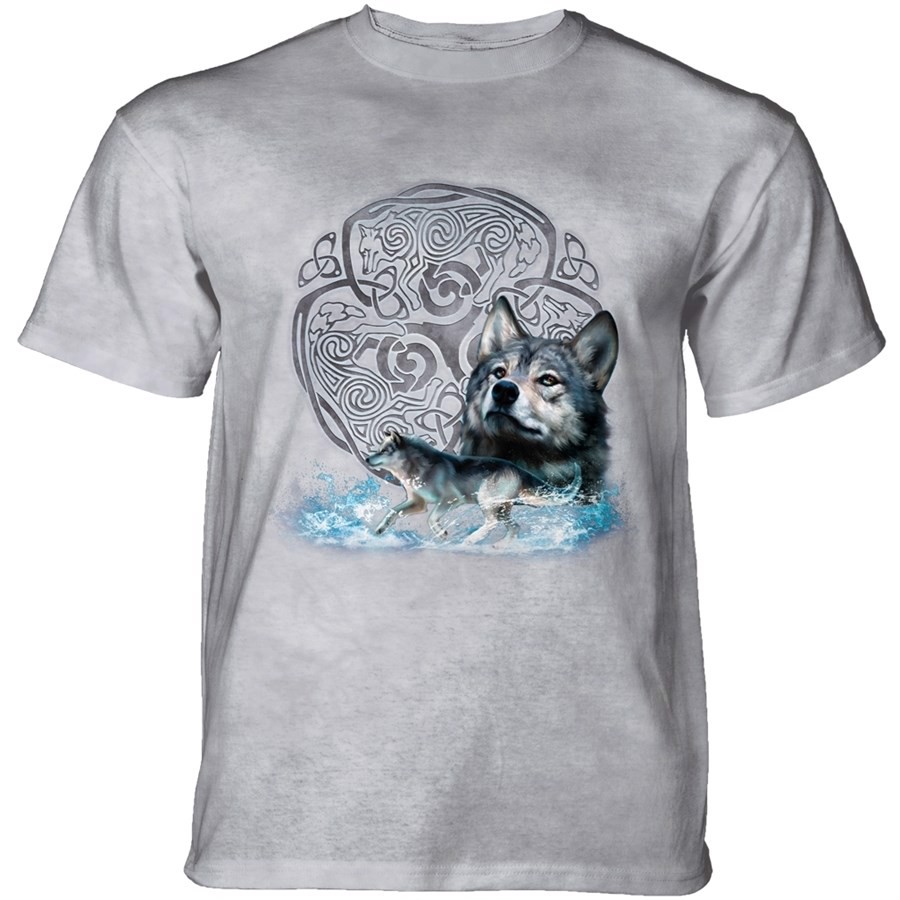 Celtic Wolf Refresh T-shirt, Grå, Adult Medium