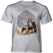 Celtic Owl Magic T-shirt, Grå