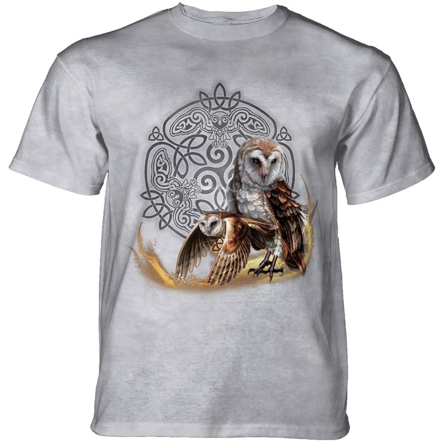 Celtic Owl Magic T-shirt, Grå, Child XL