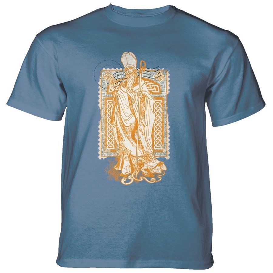 St. Patricks Stamp T-shirt, Blå, Adult Medium
