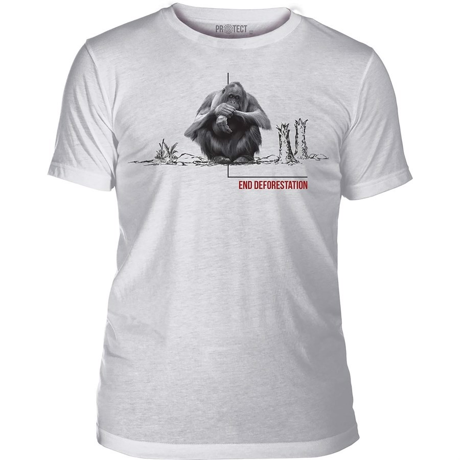 Deforestation Orangutan T-shirt, Hvid