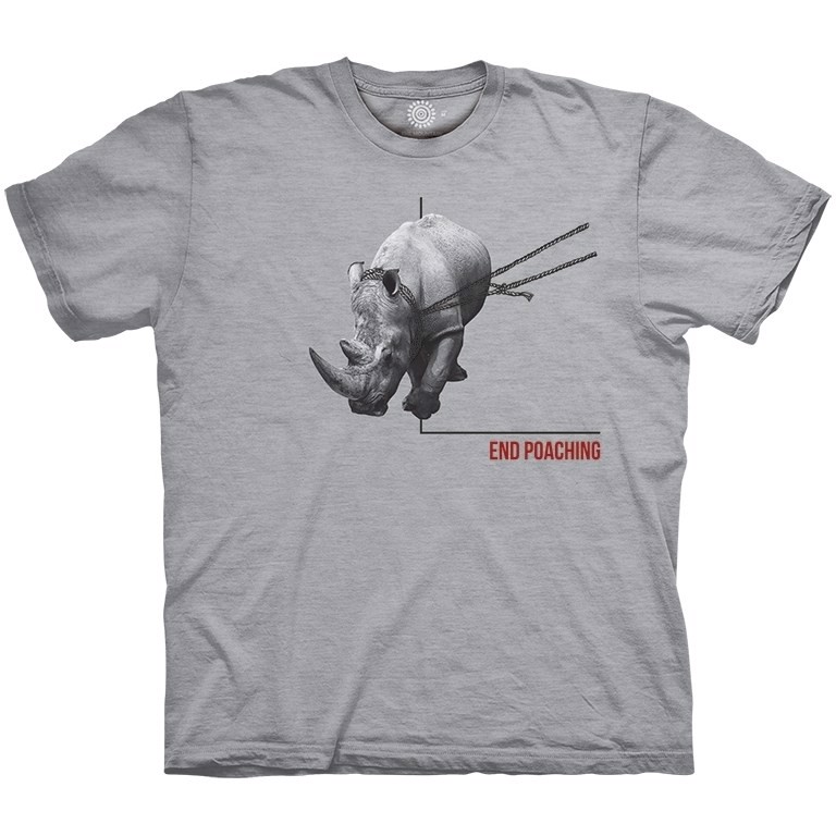 Poaching Rhino T-shirt, Grå