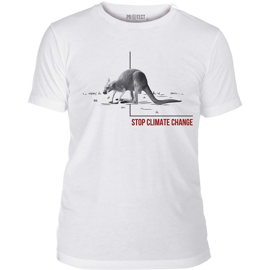 Climate Kangaroo T-shirt, Hvid