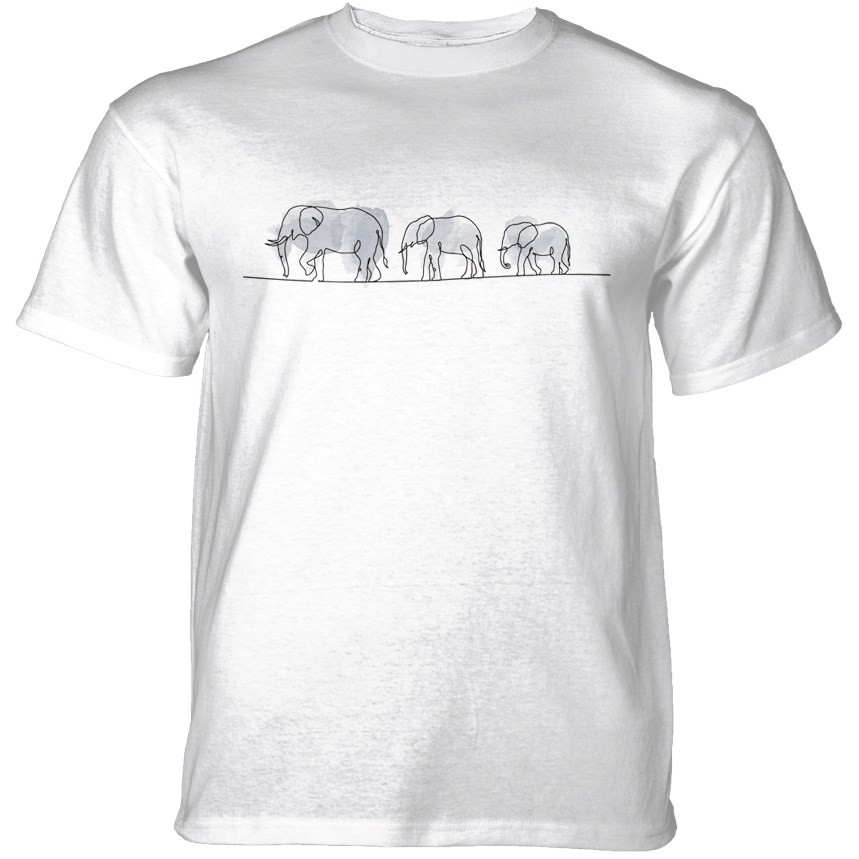 Elephants Sketch T-shirt, Child Medium