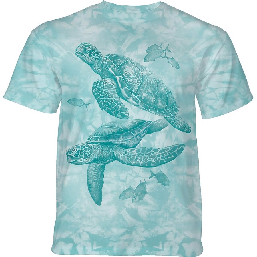 Monotone Sea Turtles T-shirt, Large