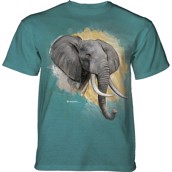 Modern Safari Elephant T-shirt, Teal
