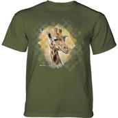Modern Safari Giraffe T-shirt, Green