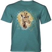 Modern Safari Giraffe T-shirt, Teal