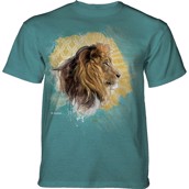 Modern Safari Lion T-shirt, Teal