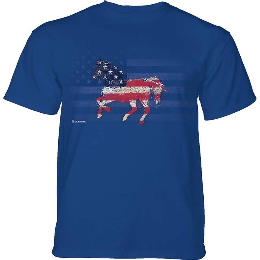 Horse American Paint T-shirt, Blå