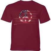 Peace American Paint T-shirt, Rød