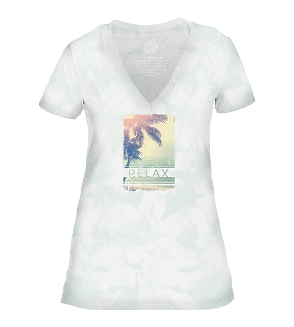 Relax Womens V-Neck, GRØN, Adult Small