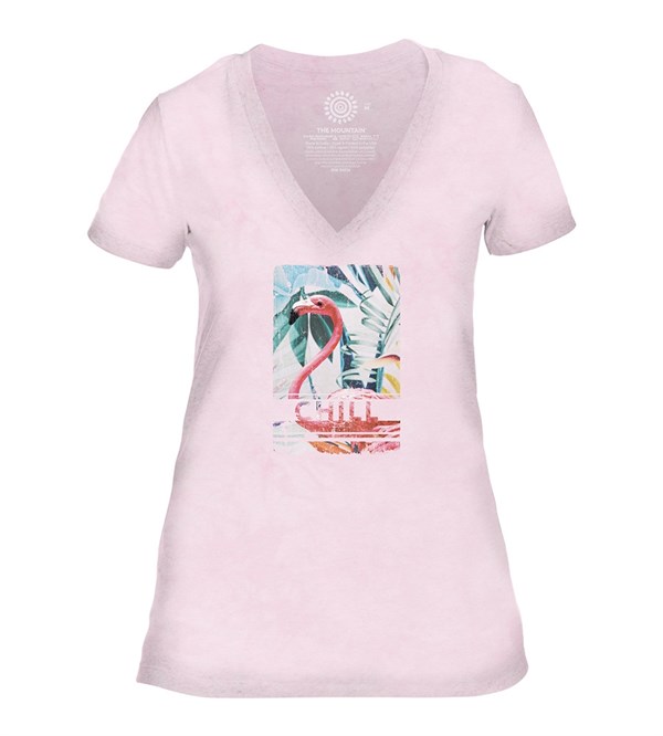 Chill Womens V-Neck, PINK, Adult Large