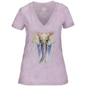 Elephant Colors Womens V-neck, Purple
