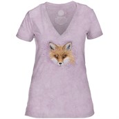 Fox Fire Womens V-neck, Purple