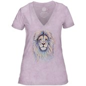 Leo The Lion Womens V-neck, Purple
