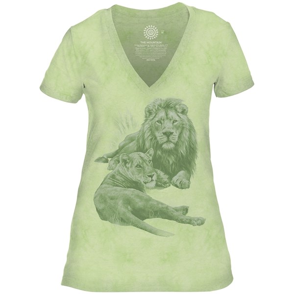 Monotone Lions Womens V-neck