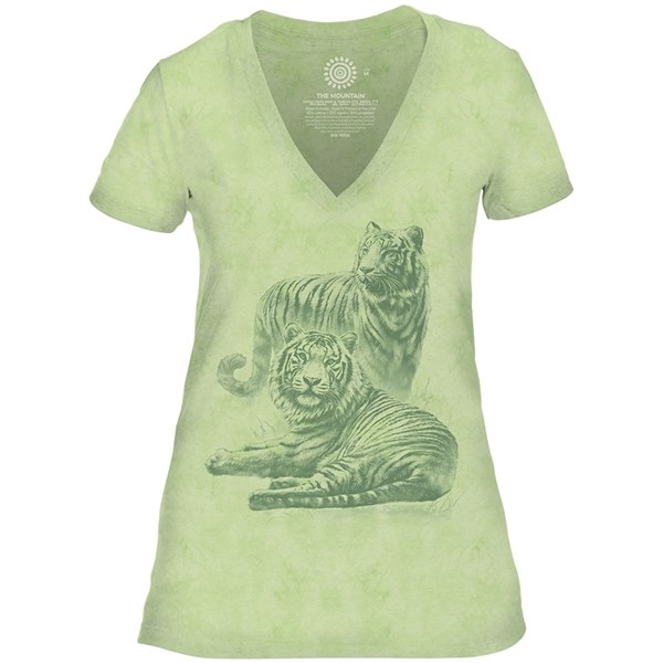 Monotone Tigers Womens V-neck