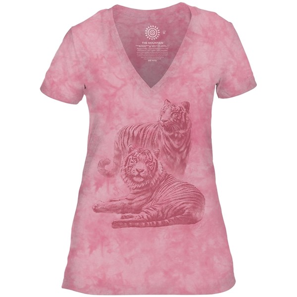 Monotone Tigers Womens V-neck