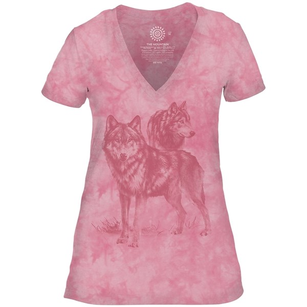 Monotone Wolves Womens V-neck