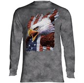Patriotic Scream Eagle Long Sleeve Adult