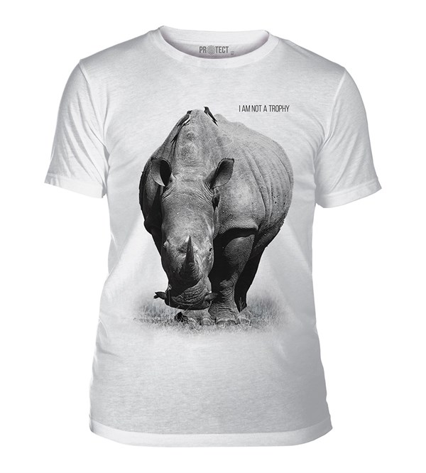 Rhino I Am Not a Trophy Mens Triblend, Adult Medium
