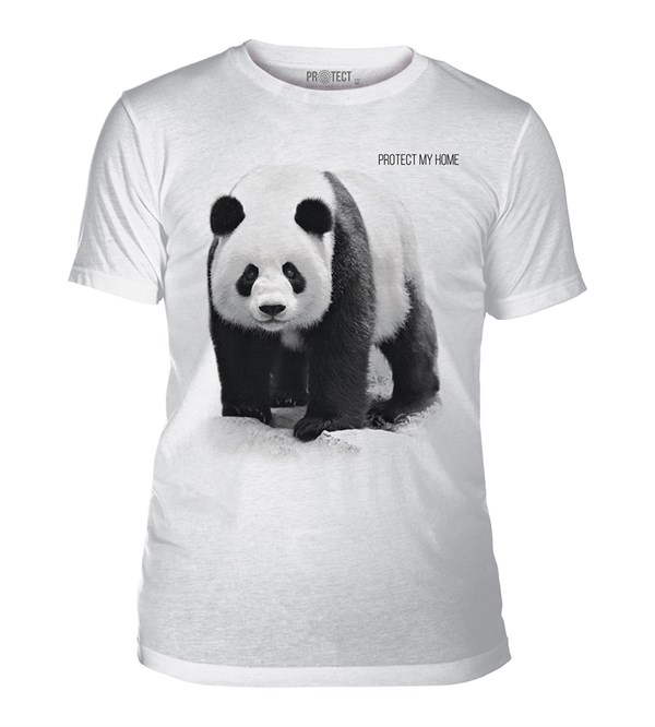 Panda Protect My Home Mens Triblend, Adult Large 