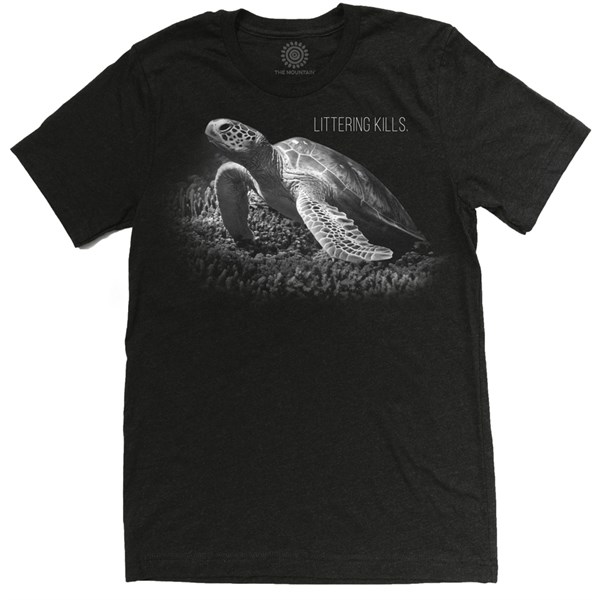 Turtle Littering Kills Mens Triblend T-shirt