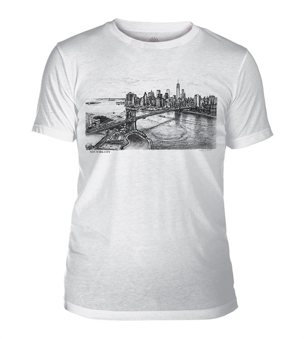New York Cityscape Mens Triblend 