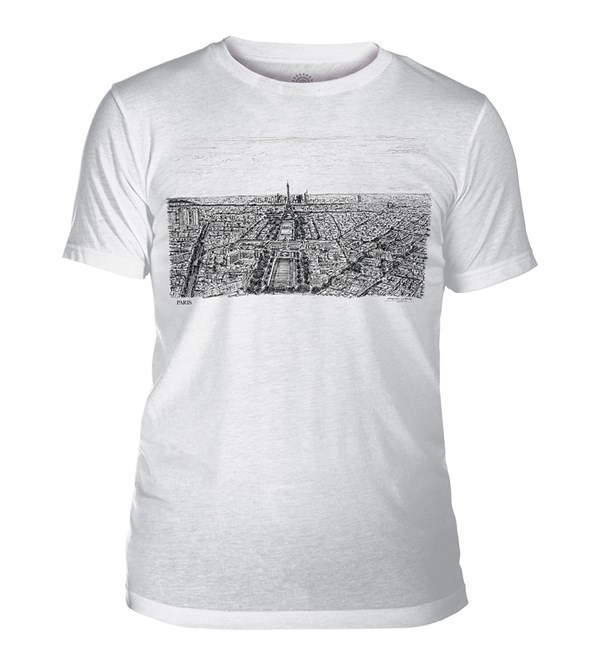 Paris Cityscape Mens Triblend 