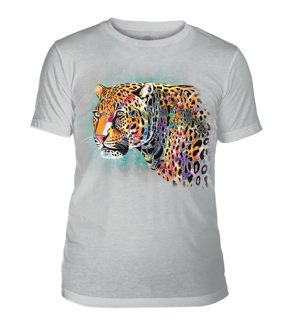 Painted Cheetah Mens Triblend, GRÅ