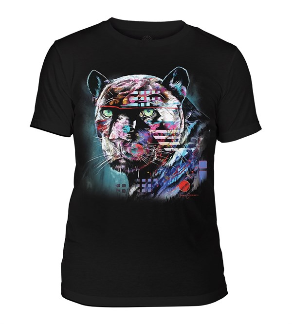 Painted Jaguar Mens Triblend, SORT