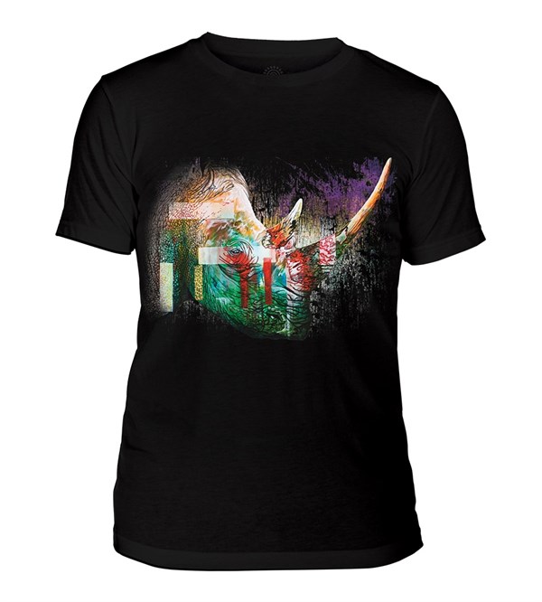 Painted Rhino Mens Triblend, SORT