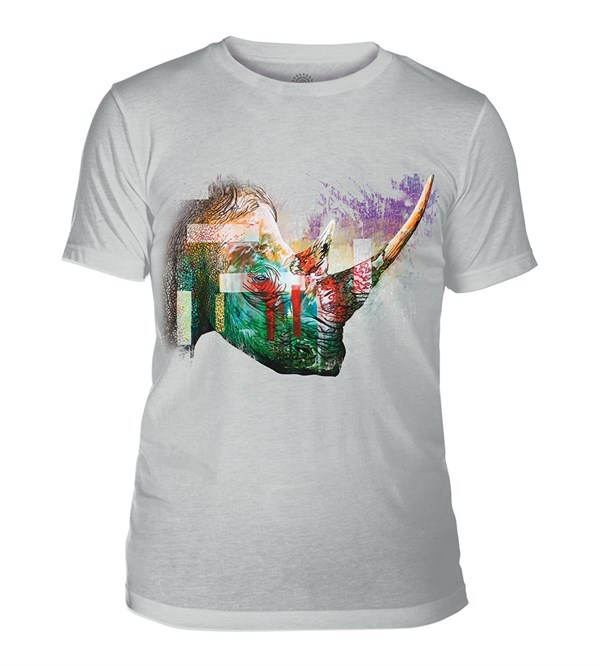 Painted Rhino Mens Triblend, GRÅ