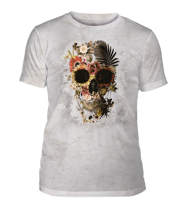 Garden Skull Mens Triblend, GRÅ
