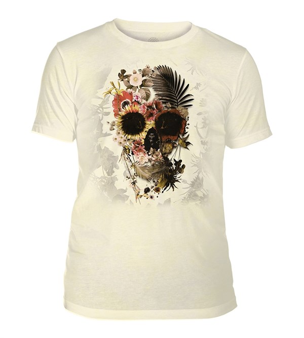 Garden Skull Mens Triblend, GUL