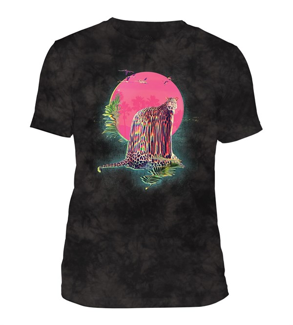 Neon Jaguar Mens Triblend, SORT