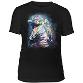 Painted Dolphin Mens Triblend T-shirt, Black