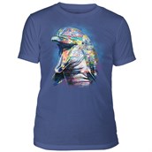 Painted Dolphin Mens Triblend T-shirt, Blue