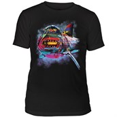 Painted Shark Mens Triblend T-shirt, Black