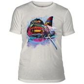 Painted Shark Mens Triblend T-shirt, Grey