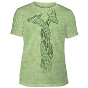 Tangled Giraffes Mens Triblend T-shirt, Green