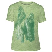 Monotone Gorillas Mens Triblend T-shirt, Green