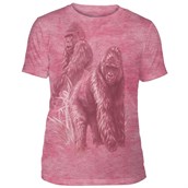 Monotone Gorillas Mens Triblend T-shirt, Pink