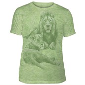 Monotone Lions Mens Triblend T-shirt, Green