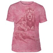 Monotone Lions Mens Triblend T-shirt, Pink