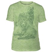 Monotone Tigers Mens Triblend T-shirt, Green