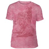 Monotone Tigers Mens Triblend T-shirt, Pink
